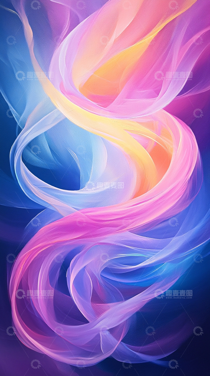 高清大图下载【趣麦麦图】色彩流动抽象艺术背景