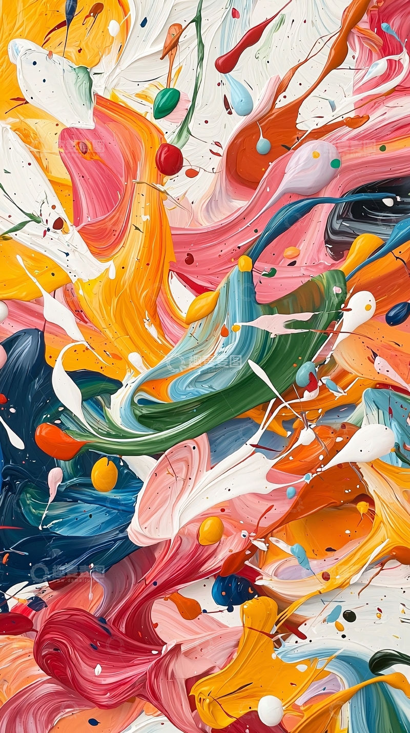 高清大图下载【趣麦麦图】抽象色彩流动艺术背景