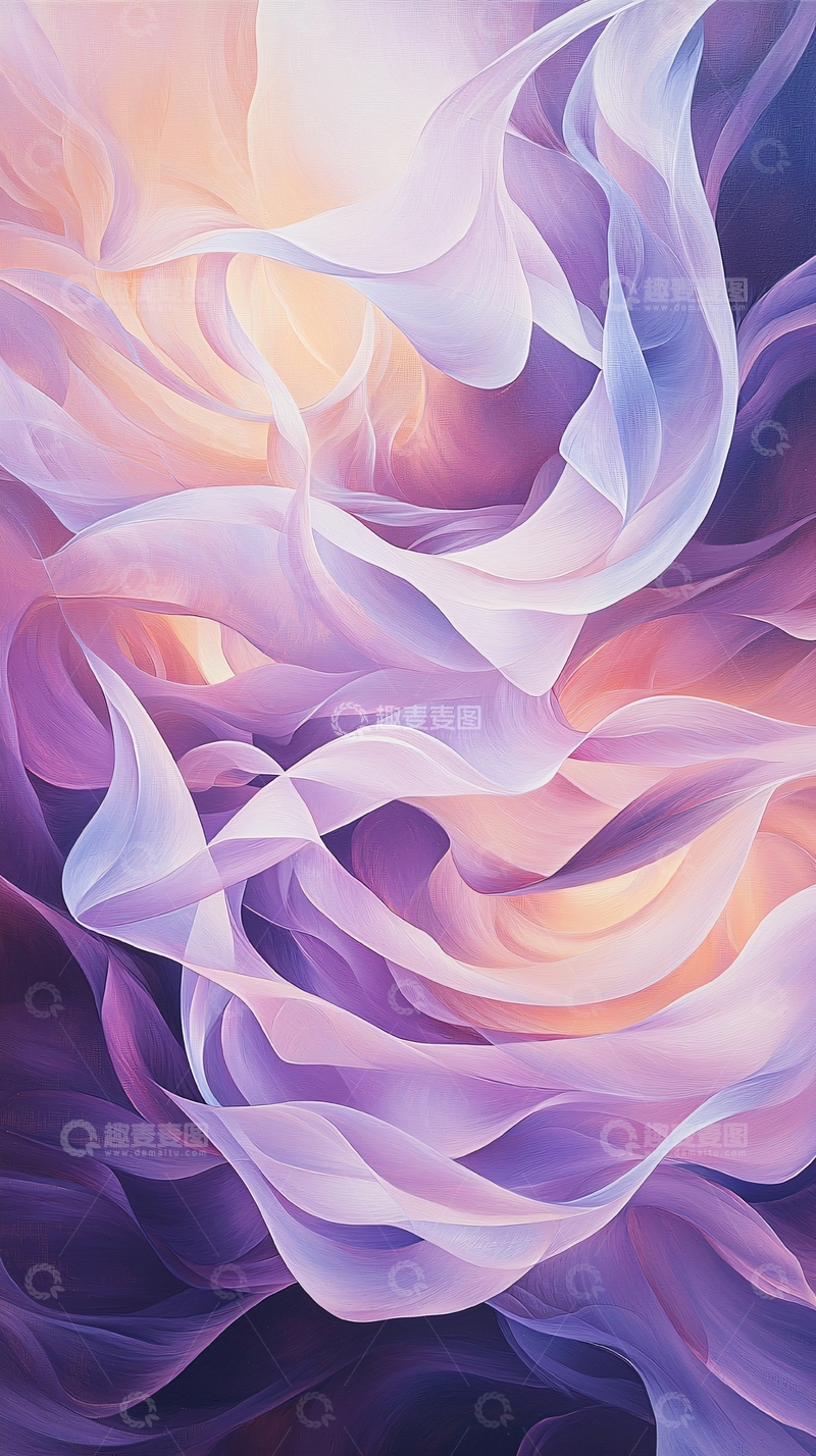 高清大图下载【趣麦麦图】梦幻紫色抽象艺术背景