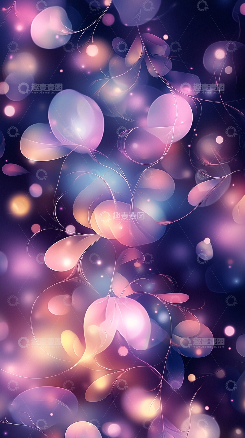 高清大图下载【趣麦麦图】梦幻光斑抽象艺术背景