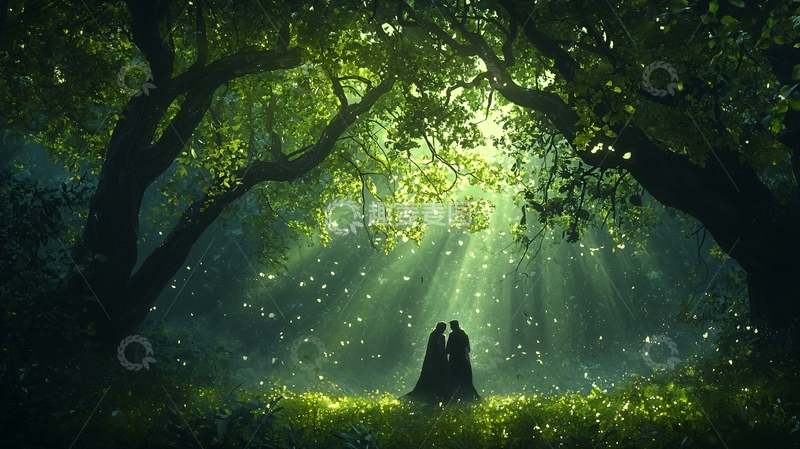 高清大图下载【趣麦麦图】森林中的光与影
