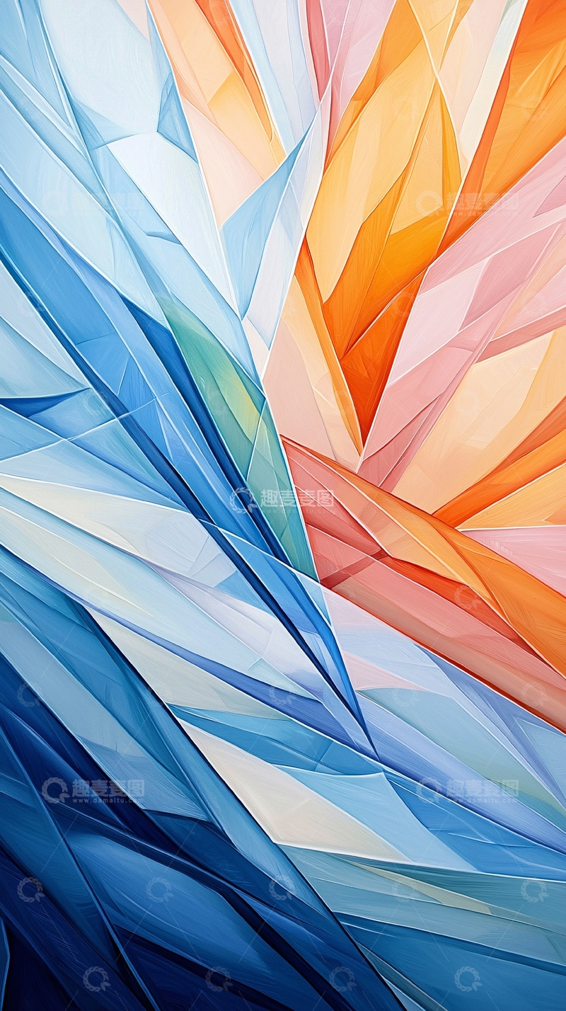 高清大图下载【趣麦麦图】抽象几何色彩渐变背景