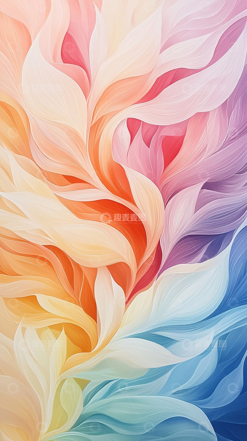 高清大图下载【趣麦麦图】抽象色彩流动艺术背景