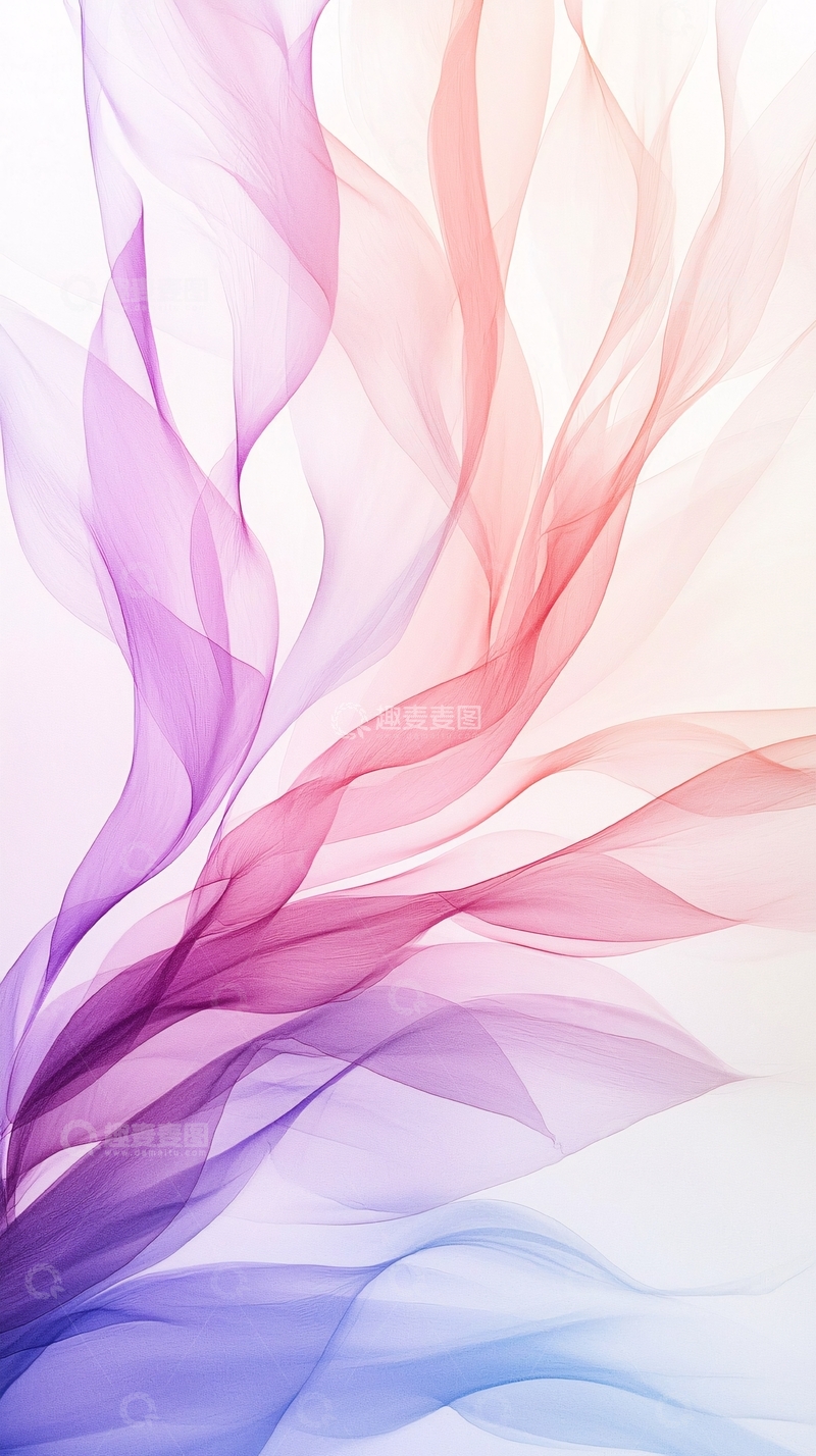 高清大图下载【趣麦麦图】梦幻色彩流动线条背景图