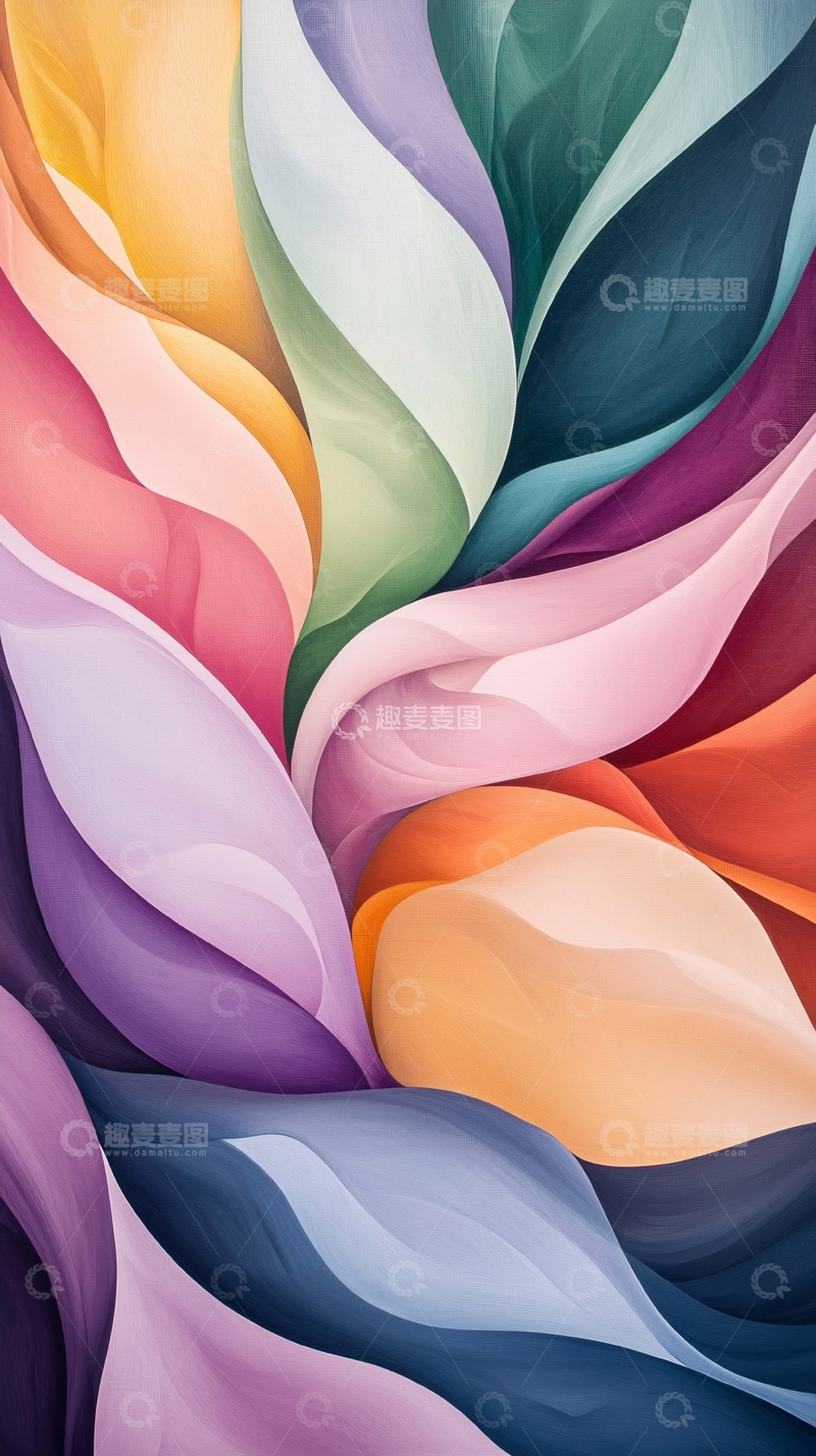 高清大图下载【趣麦麦图】抽象色彩流动艺术背景