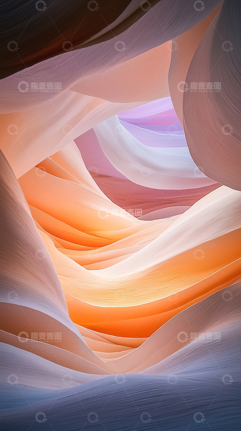 高清大图下载【趣麦麦图】色彩斑斓的岩石峡谷