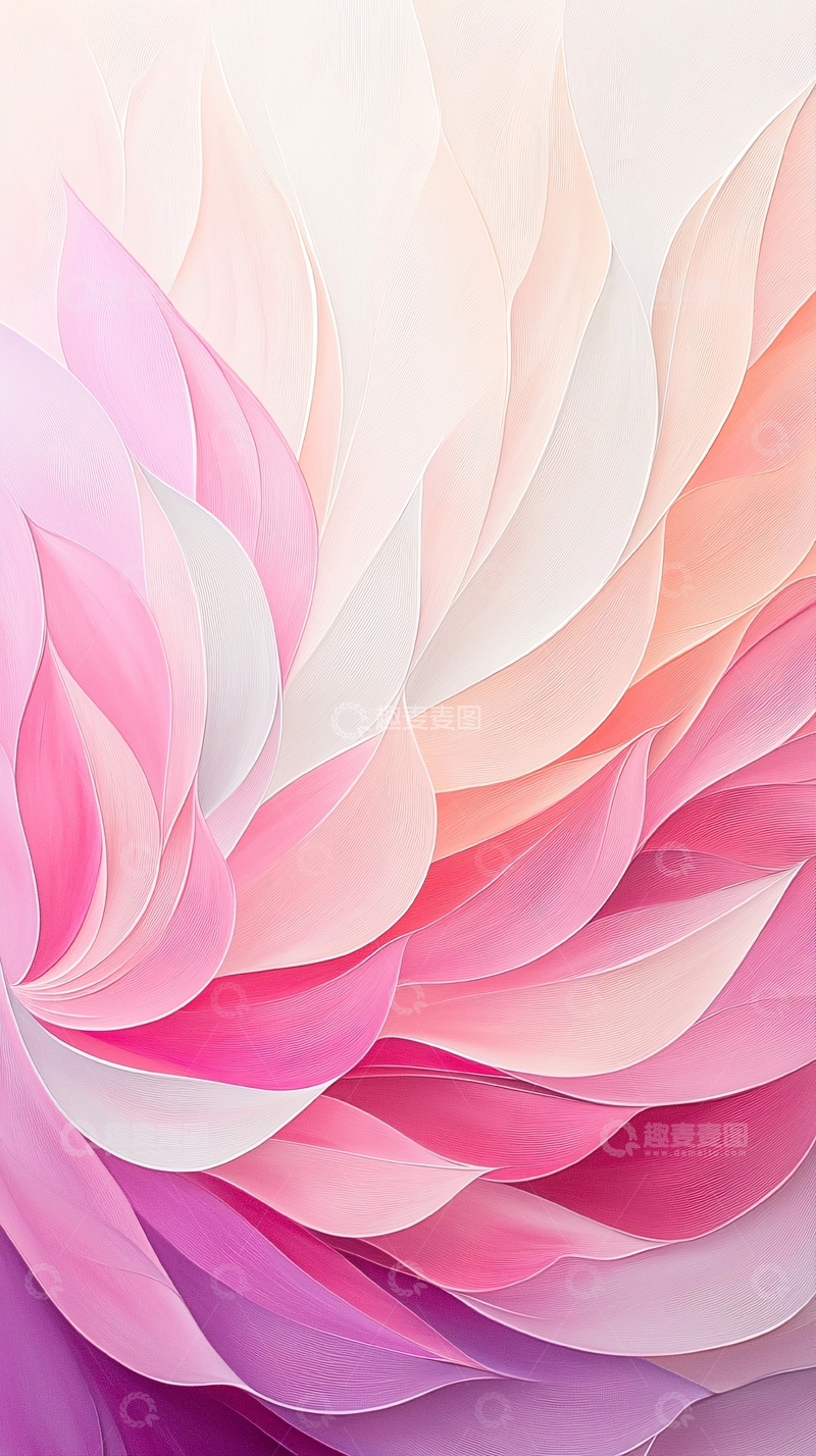 高清大图下载【趣麦麦图】粉色渐变花瓣抽象艺术背景