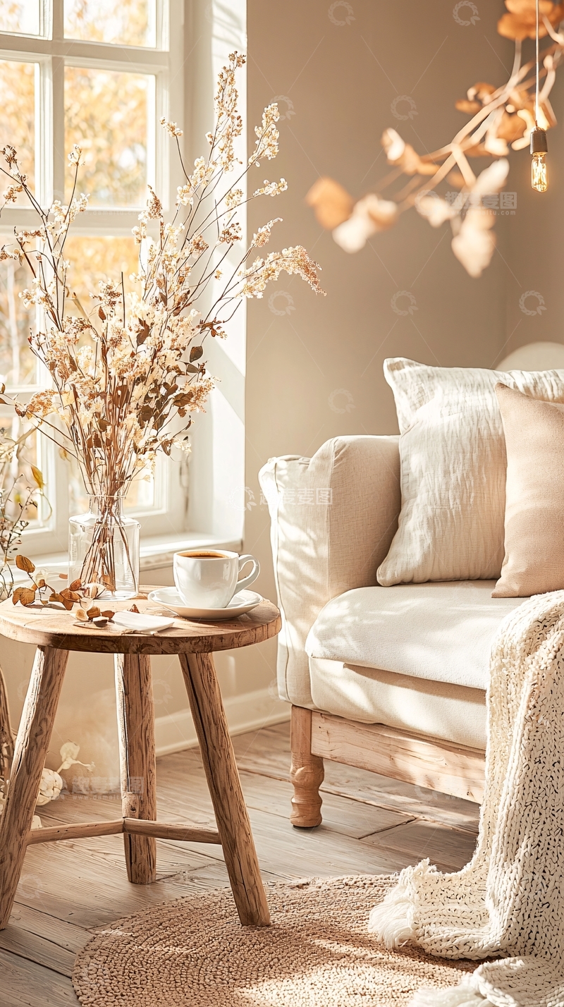 高清大图下载【趣麦麦图】温馨阳光客厅装饰场景