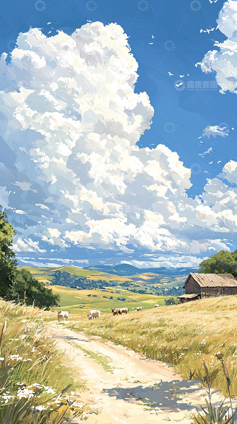 高清大图下载【趣麦麦图】夏日田园风光13