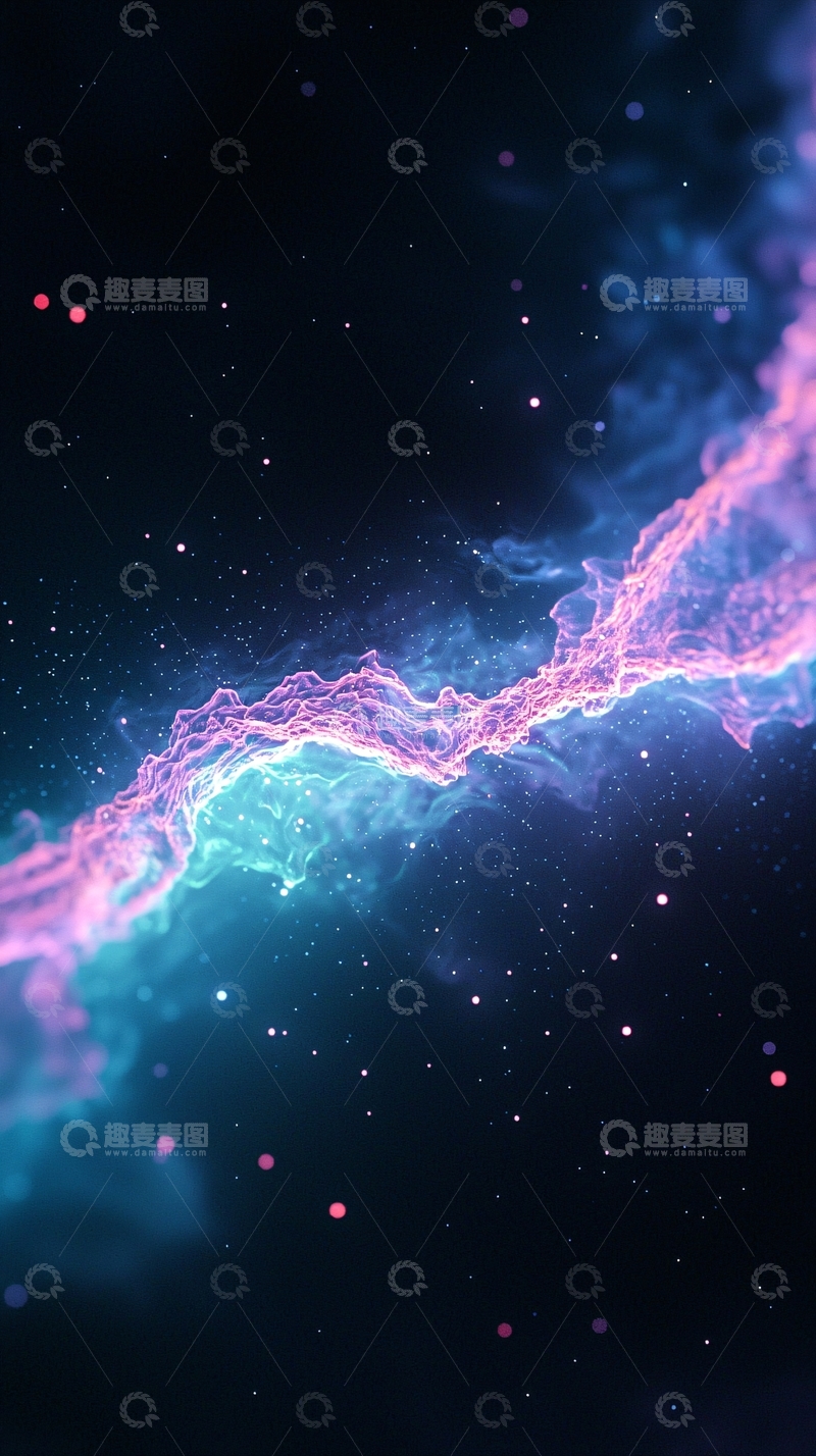 高清大图下载【趣麦麦图】梦幻星云背景素材