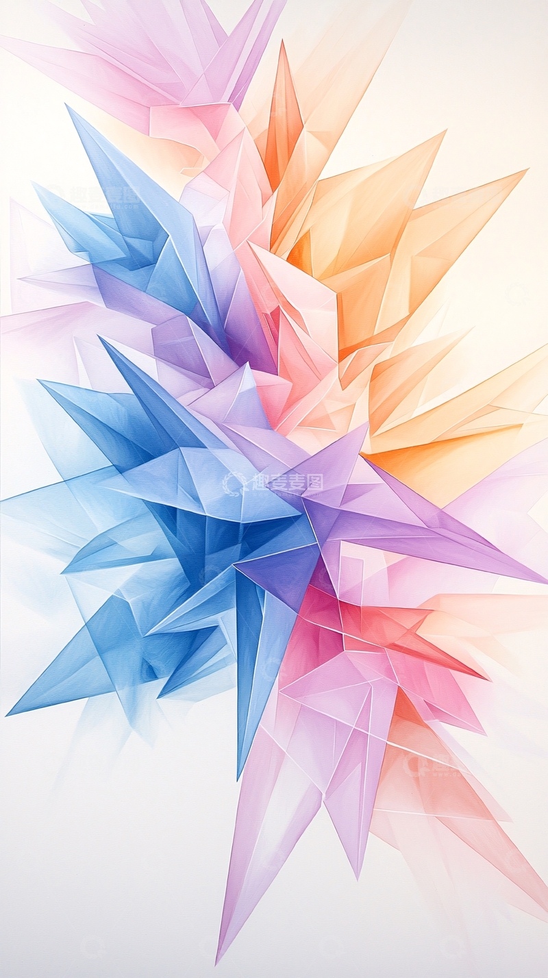 高清大图下载【趣麦麦图】抽象几何多边形艺术背景