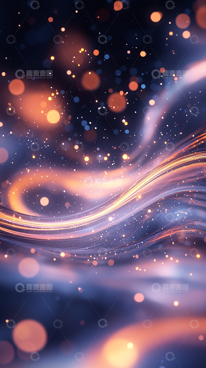 高清大图下载【趣麦麦图】光流星夜背景素材