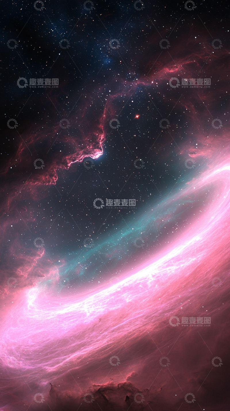高清大图下载【趣麦麦图】星云与星河的梦幻景象