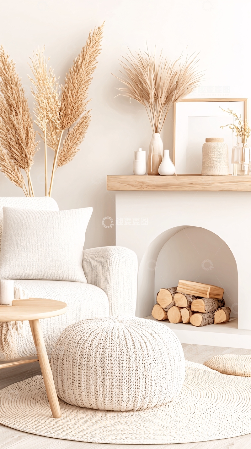 高清大图下载【趣麦麦图】简约北欧风格客厅装饰