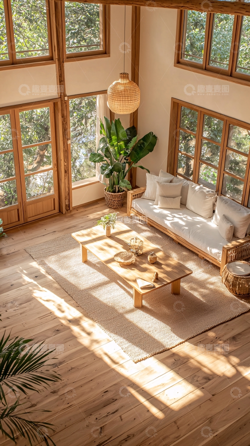 高清大图下载【趣麦麦图】自然光下的温馨客厅