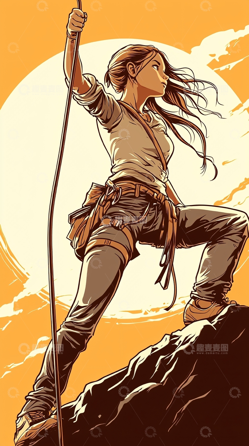 高清大图下载【趣麦麦图】攀登者：挑战极限的冒险旅程