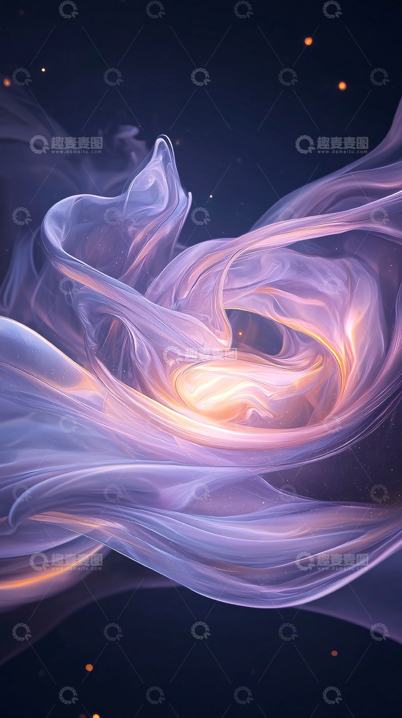 高清大图下载【趣麦麦图】梦幻流动光影抽象艺术背景
