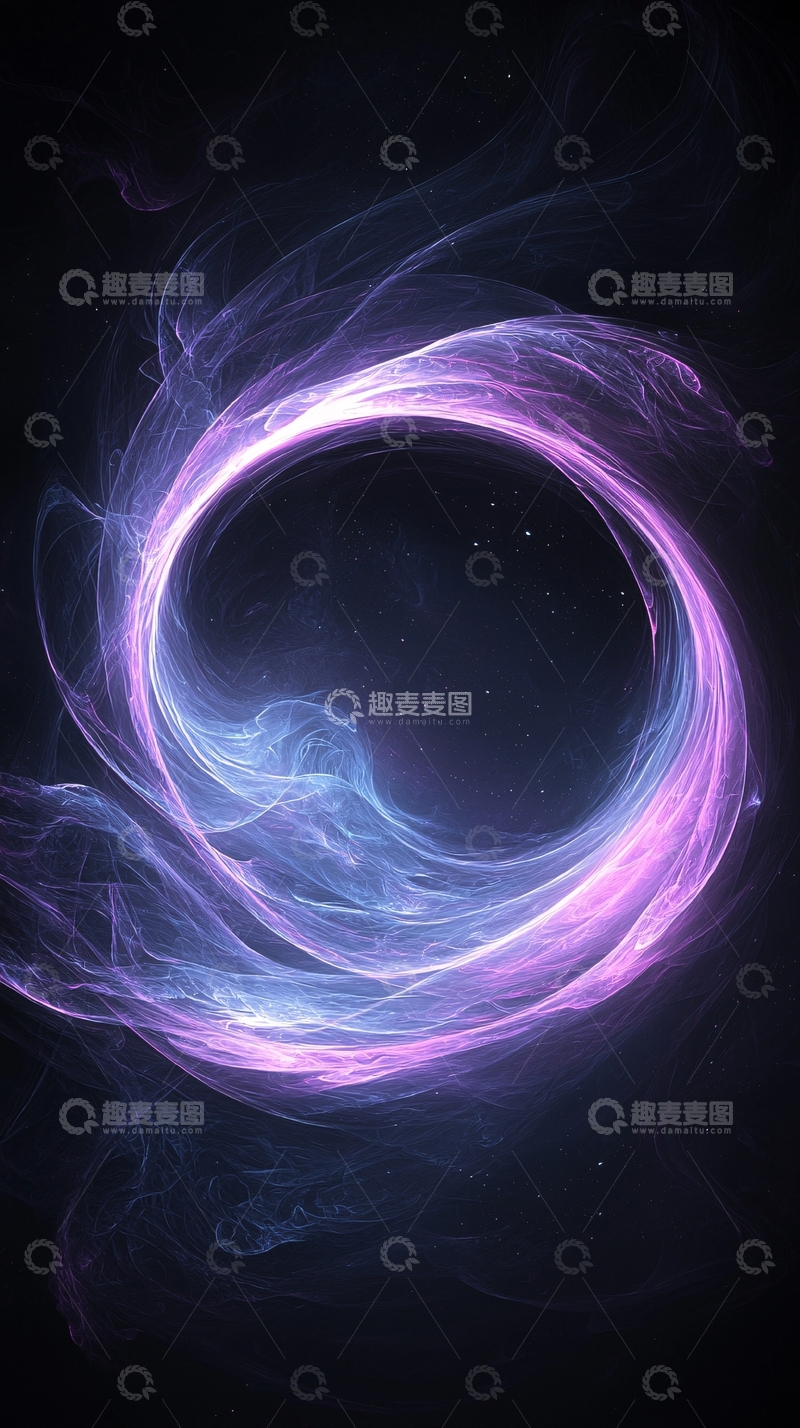 高清大图下载【趣麦麦图】紫色漩涡星空背景图