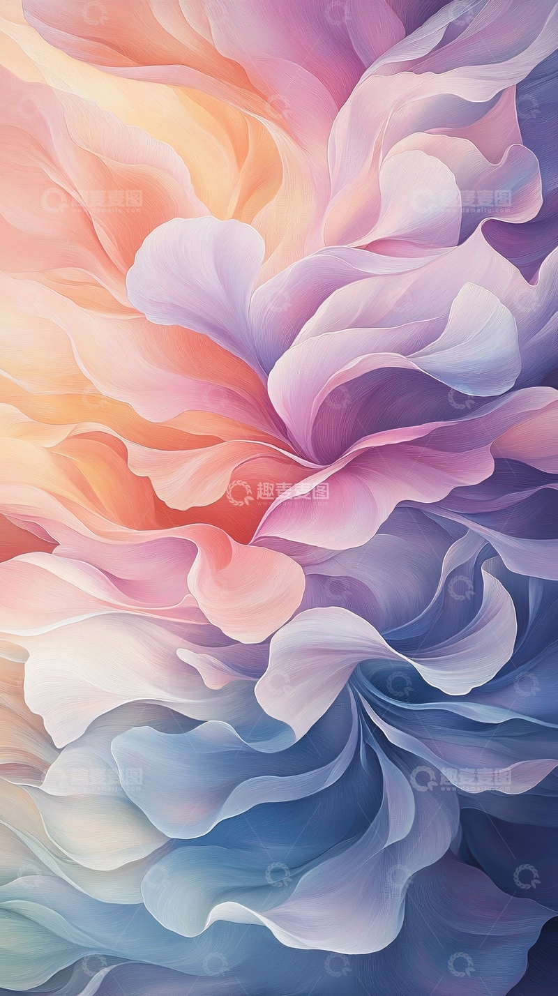 高清大图下载【趣麦麦图】抽象花卉艺术背景图