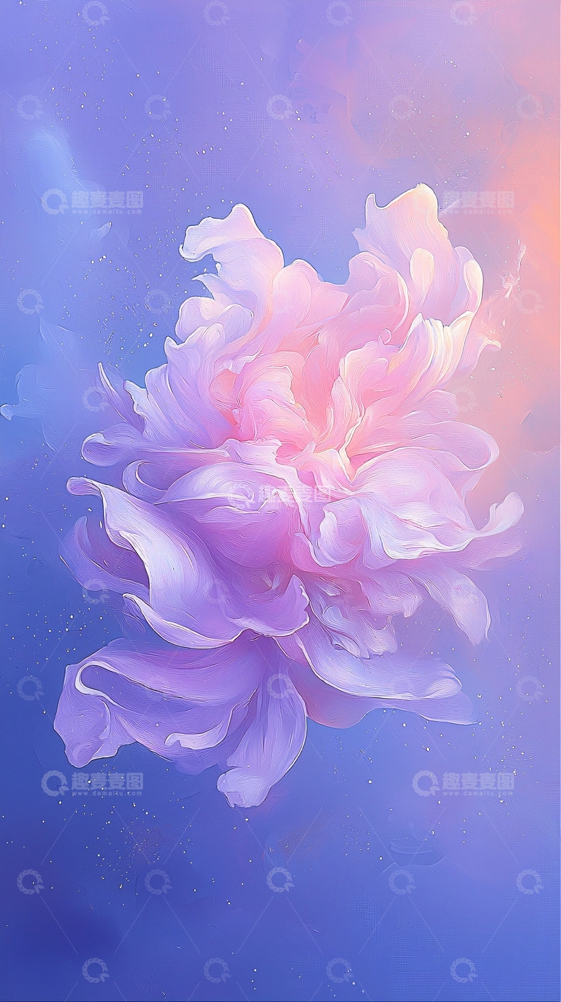 高清大图下载【趣麦麦图】梦幻紫色花朵背景图