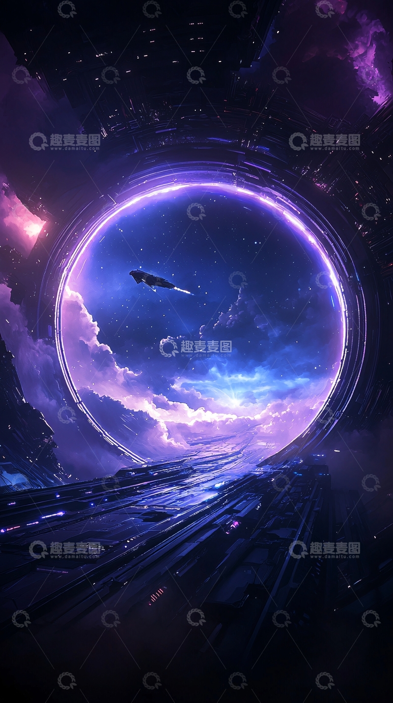 高清大图下载【趣麦麦图】未来科技星际穿梭