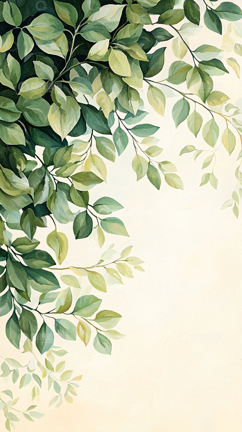 高清大图下载【趣麦麦图】清新自然绿色植物背景