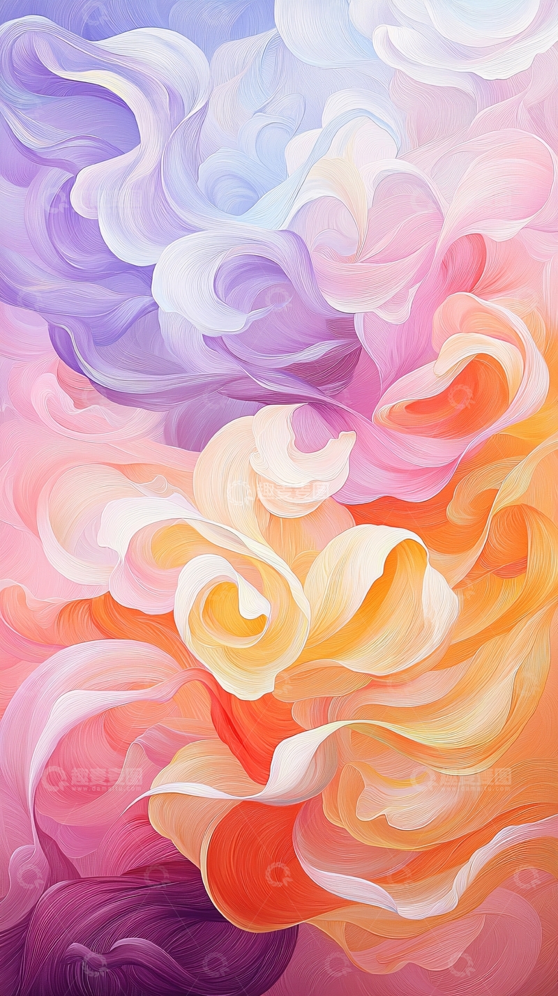 高清大图下载【趣麦麦图】抽象花卉艺术背景图