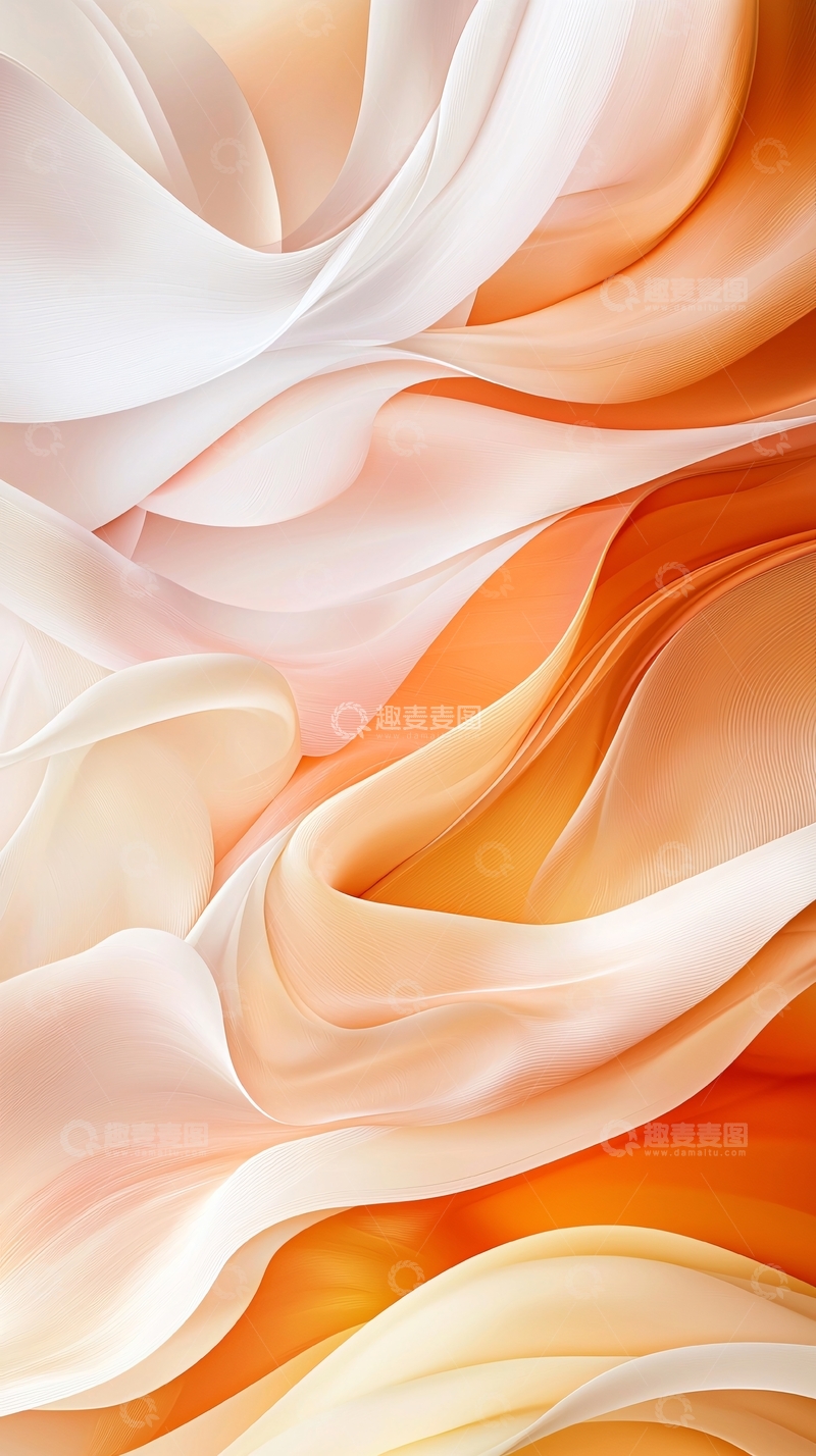 高清大图下载【趣麦麦图】柔和渐变色抽象波纹背景