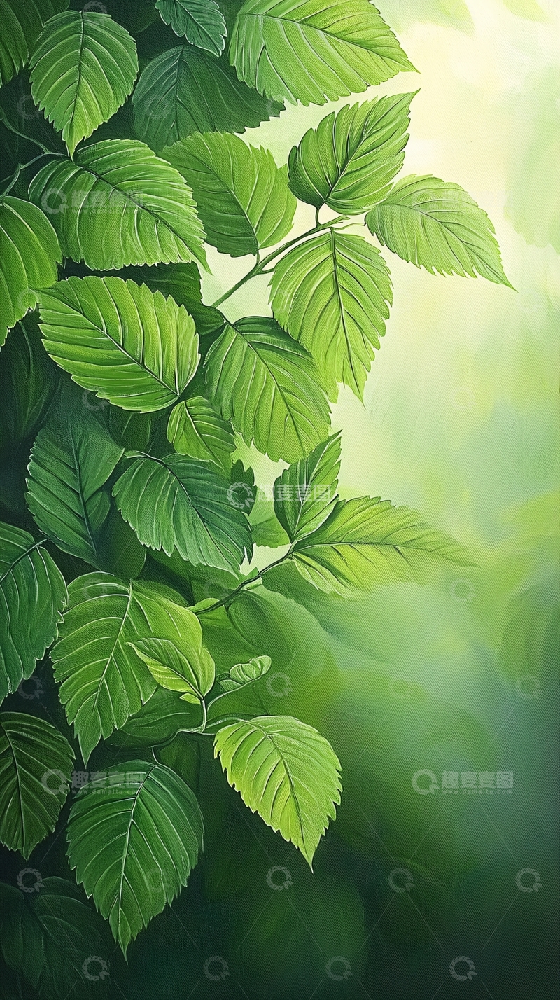 高清大图下载【趣麦麦图】清新自然绿色植物背景