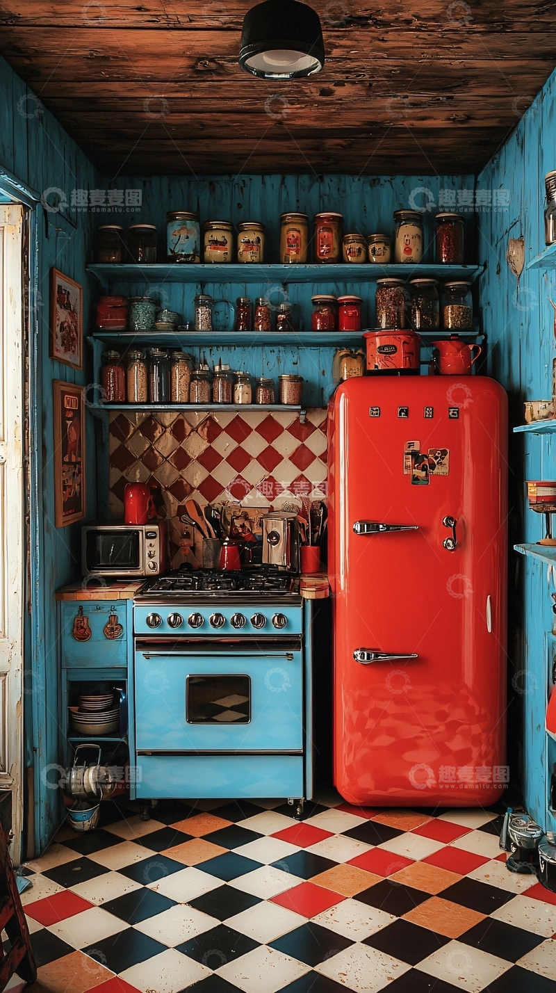 高清大图下载【趣麦麦图】复古厨房装饰设计