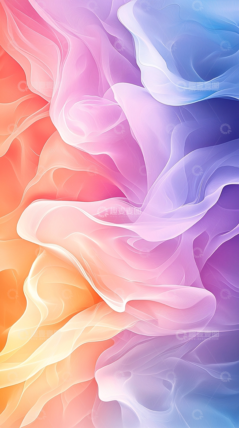 高清大图下载【趣麦麦图】抽象色彩流动背景图