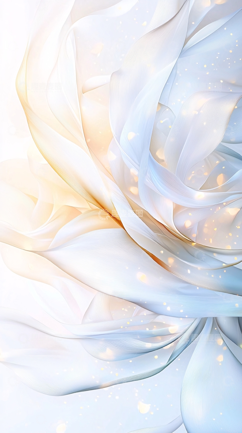 高清大图下载【趣麦麦图】飘逸丝带梦幻背景