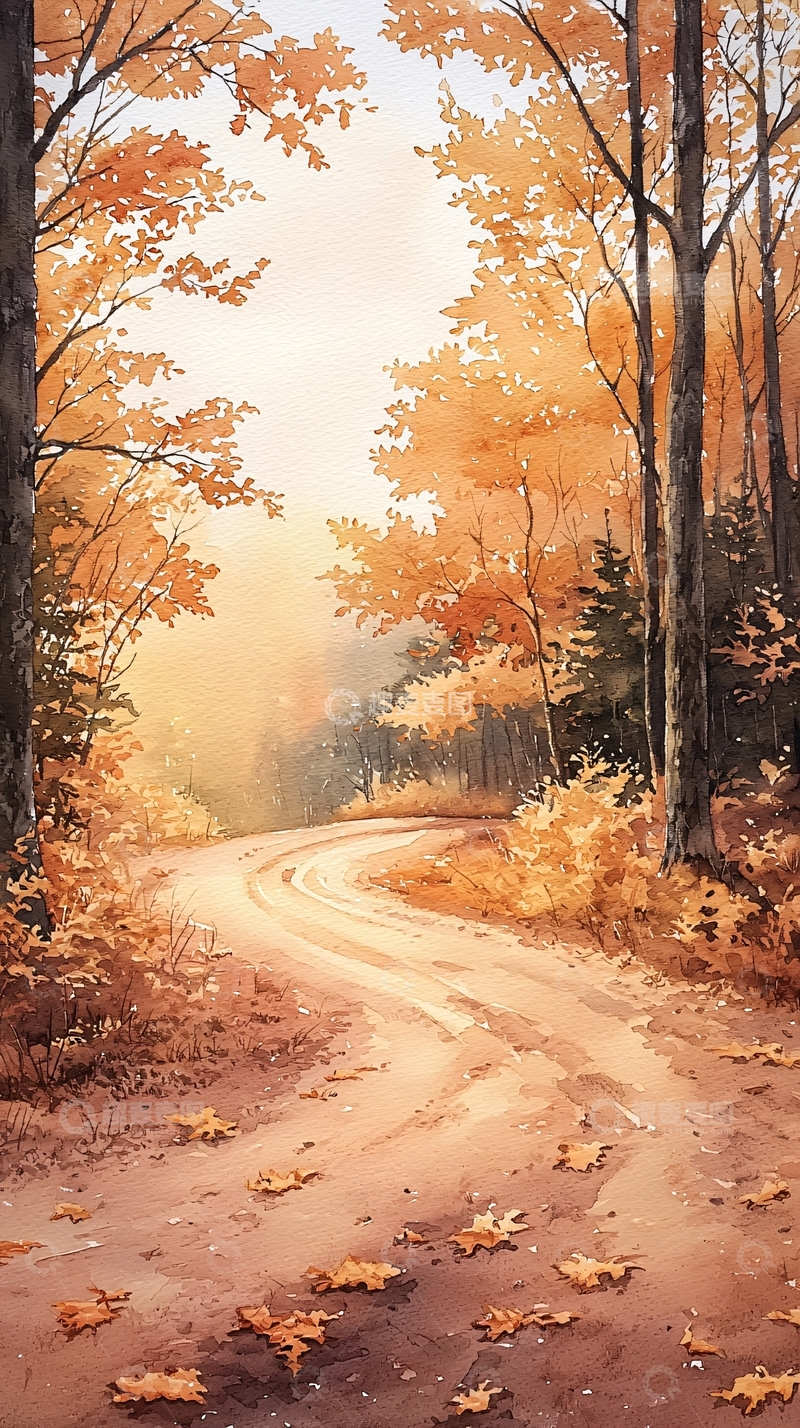 高清大图下载【趣麦麦图】秋日森林小路