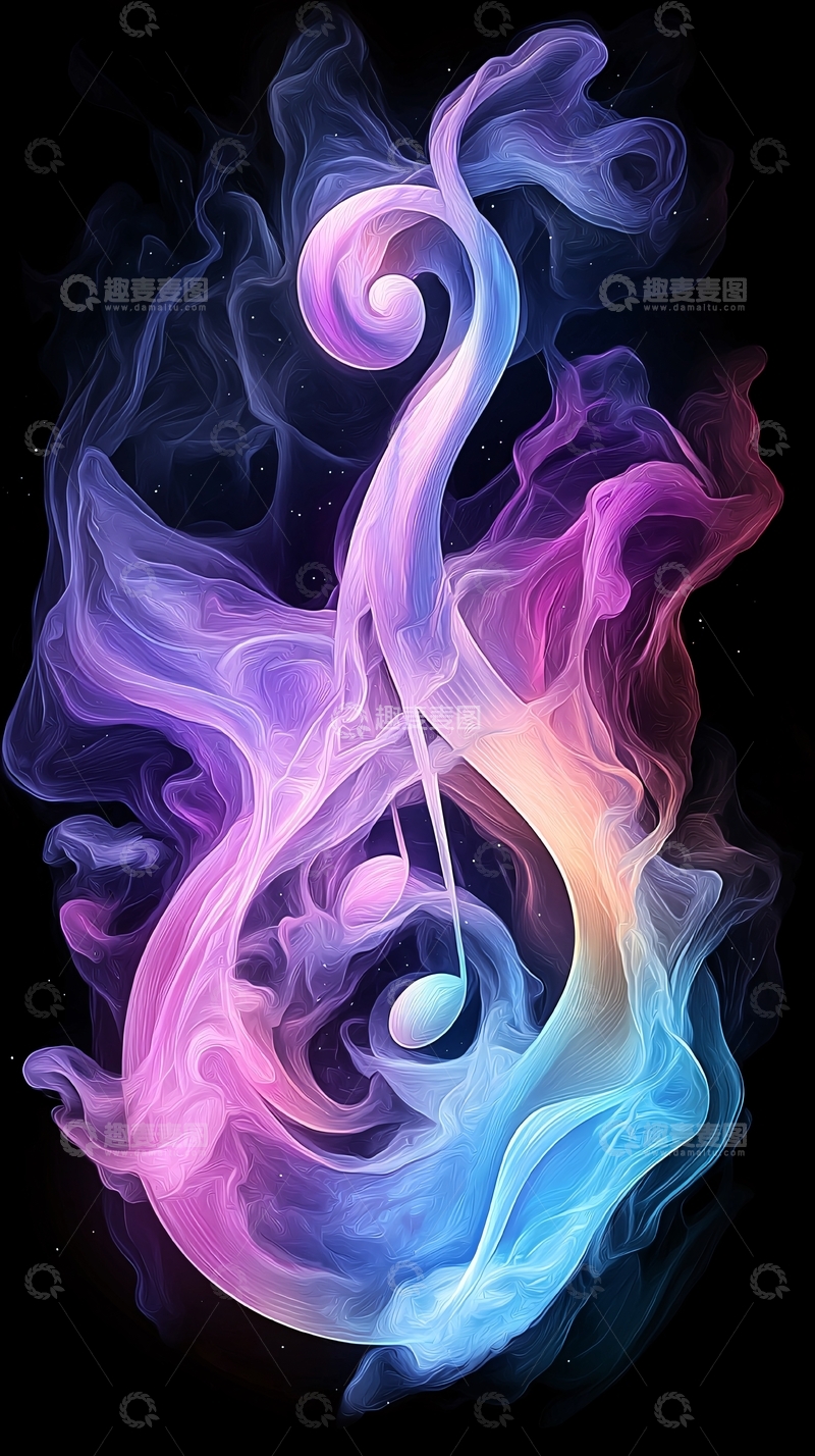 高清大图下载【趣麦麦图】梦幻色彩流动抽象艺术背景