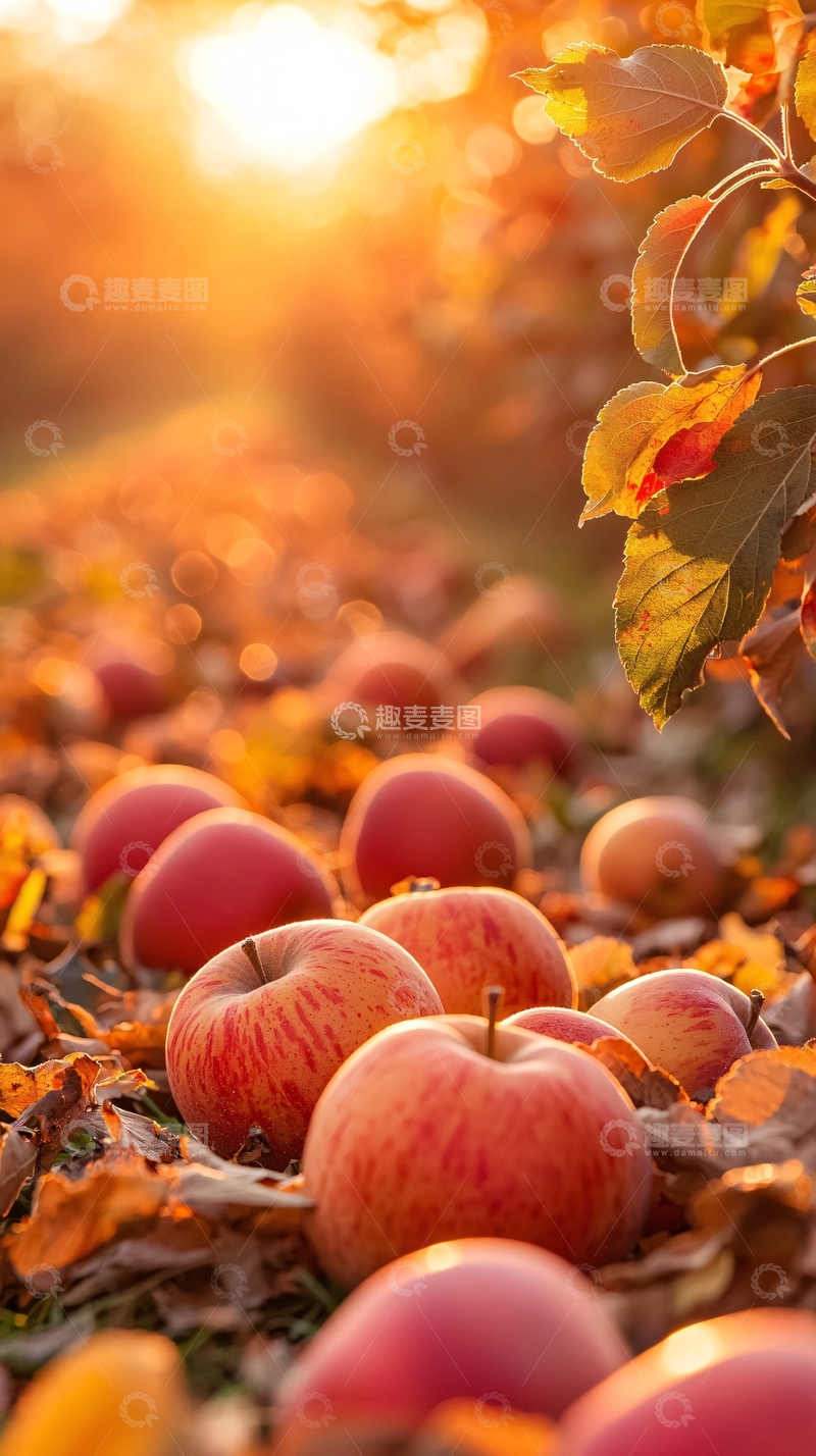 高清大图下载【趣麦麦图】秋日苹果丰收景象
