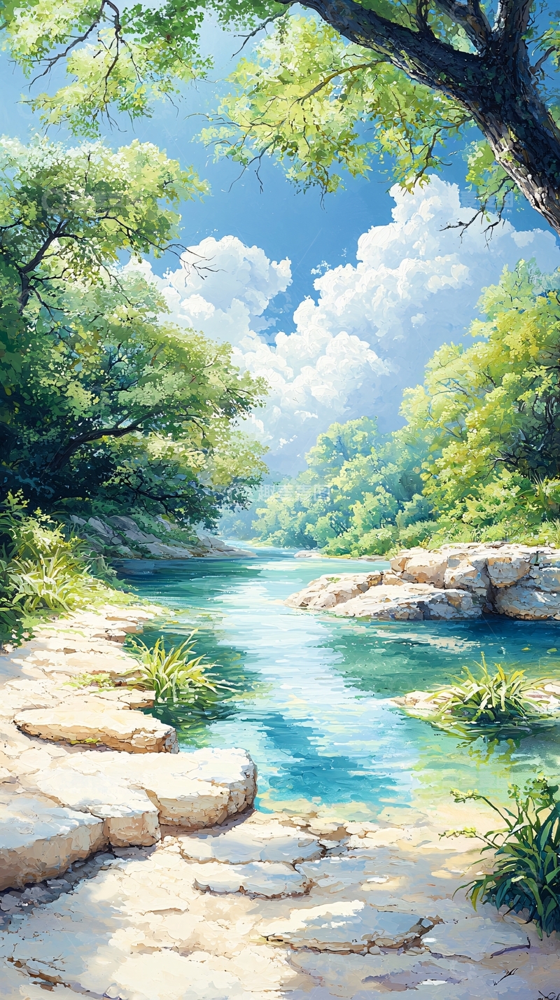 高清大图下载【趣麦麦图】夏日溪流自然风光