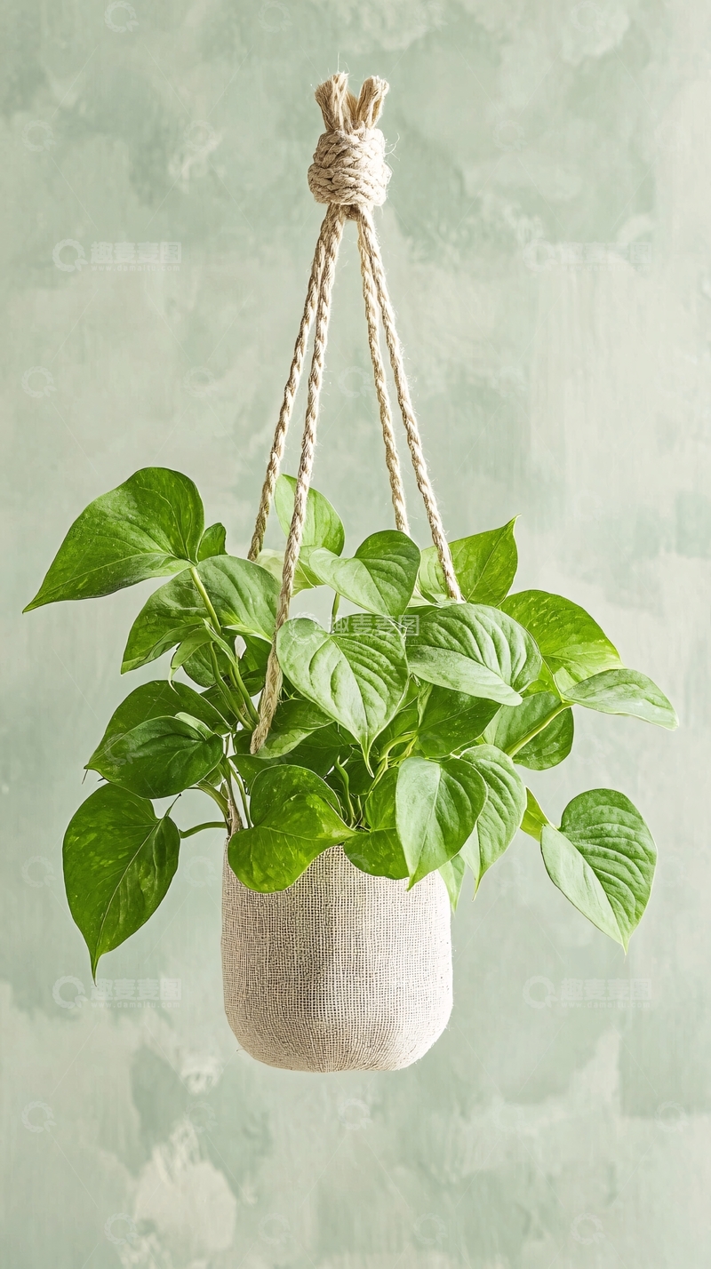 高清大图下载【趣麦麦图】悬挂绿植盆栽装饰