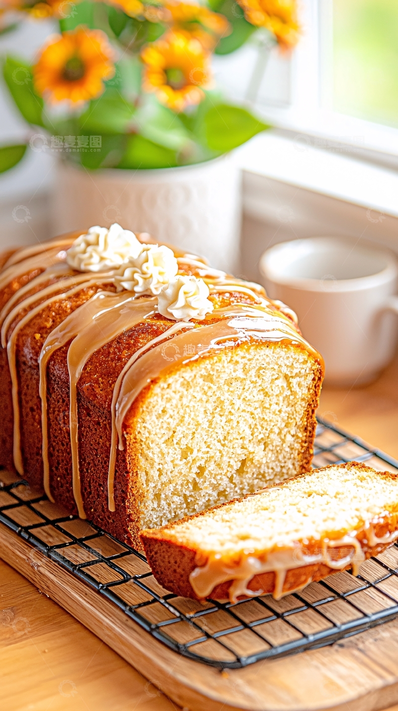 高清大图下载【趣麦麦图】香甜蜂蜜蛋糕搭配咖啡