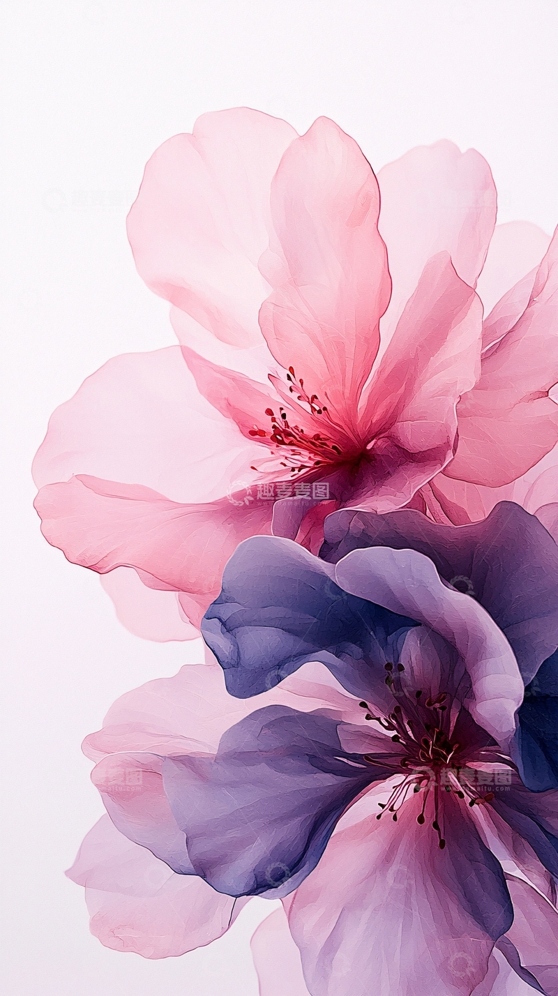 高清大图下载【趣麦麦图】梦幻花朵艺术背景图