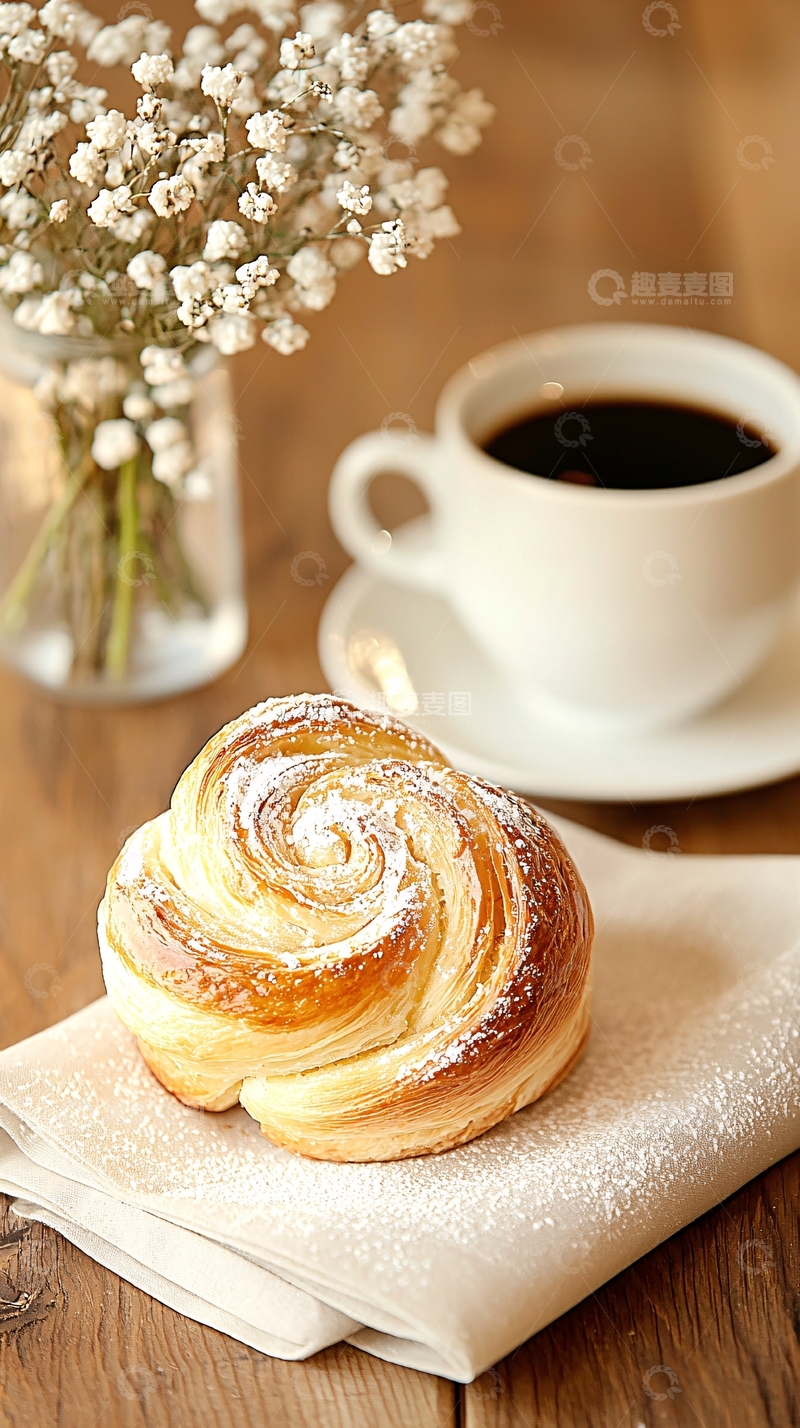 高清大图下载【趣麦麦图】咖啡与甜点的温馨时光
