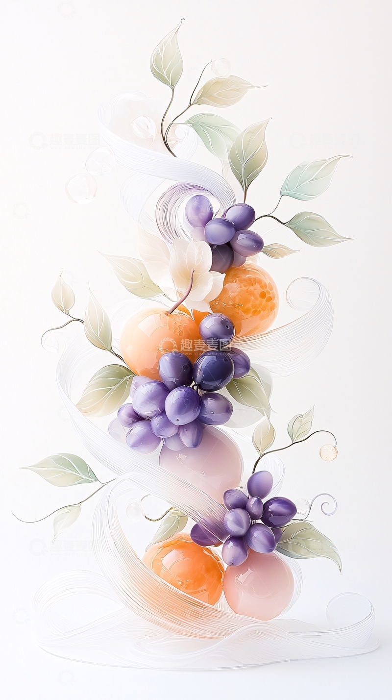 高清大图下载【趣麦麦图】梦幻水果艺术插画