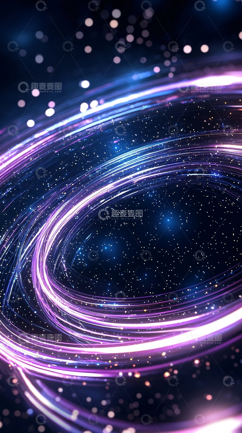 高清大图下载【趣麦麦图】宇宙光晕旋转星空背景