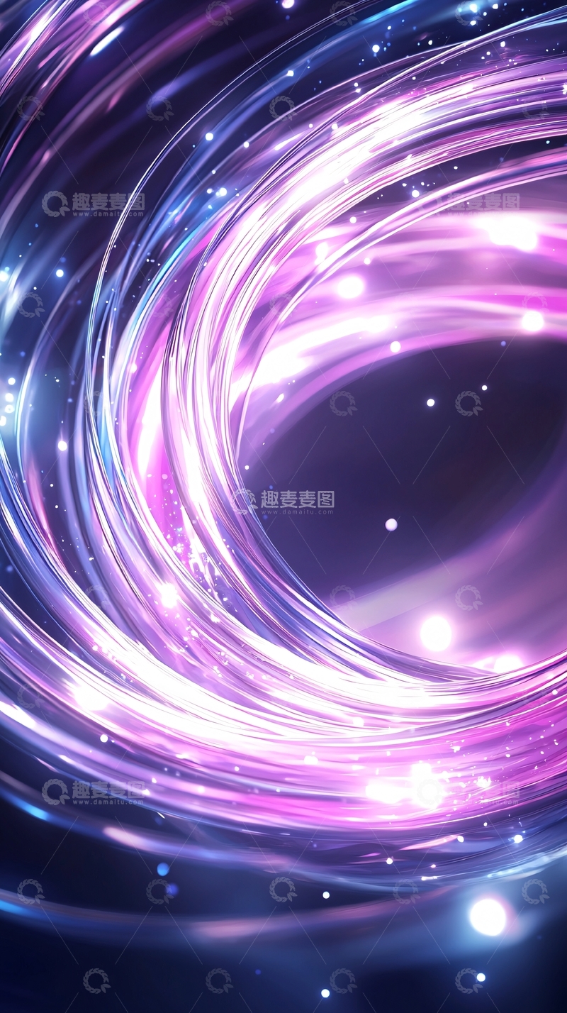 高清大图下载【趣麦麦图】紫色光带动态壁纸