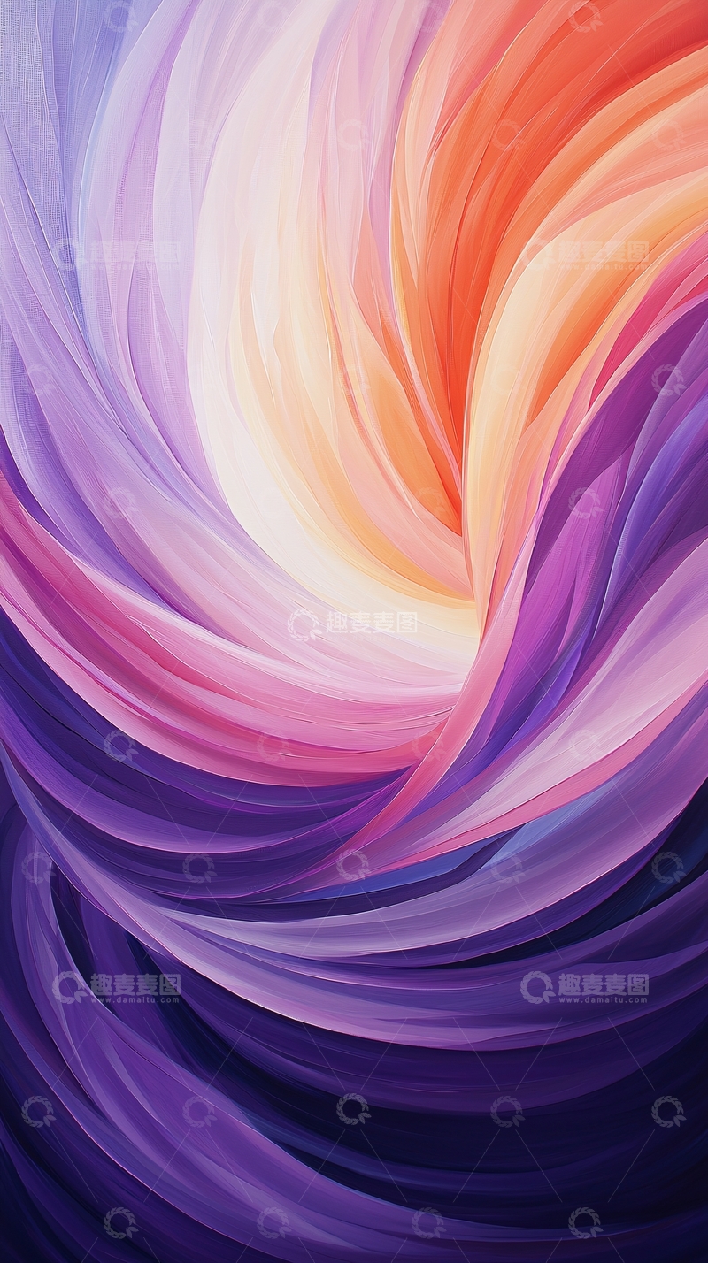 高清大图下载【趣麦麦图】色彩漩涡抽象艺术背景