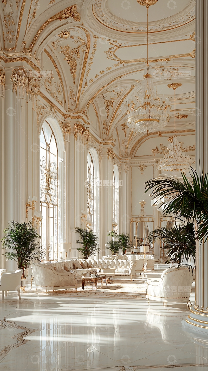 高清大图下载【趣麦麦图】豪华宫殿风格客厅