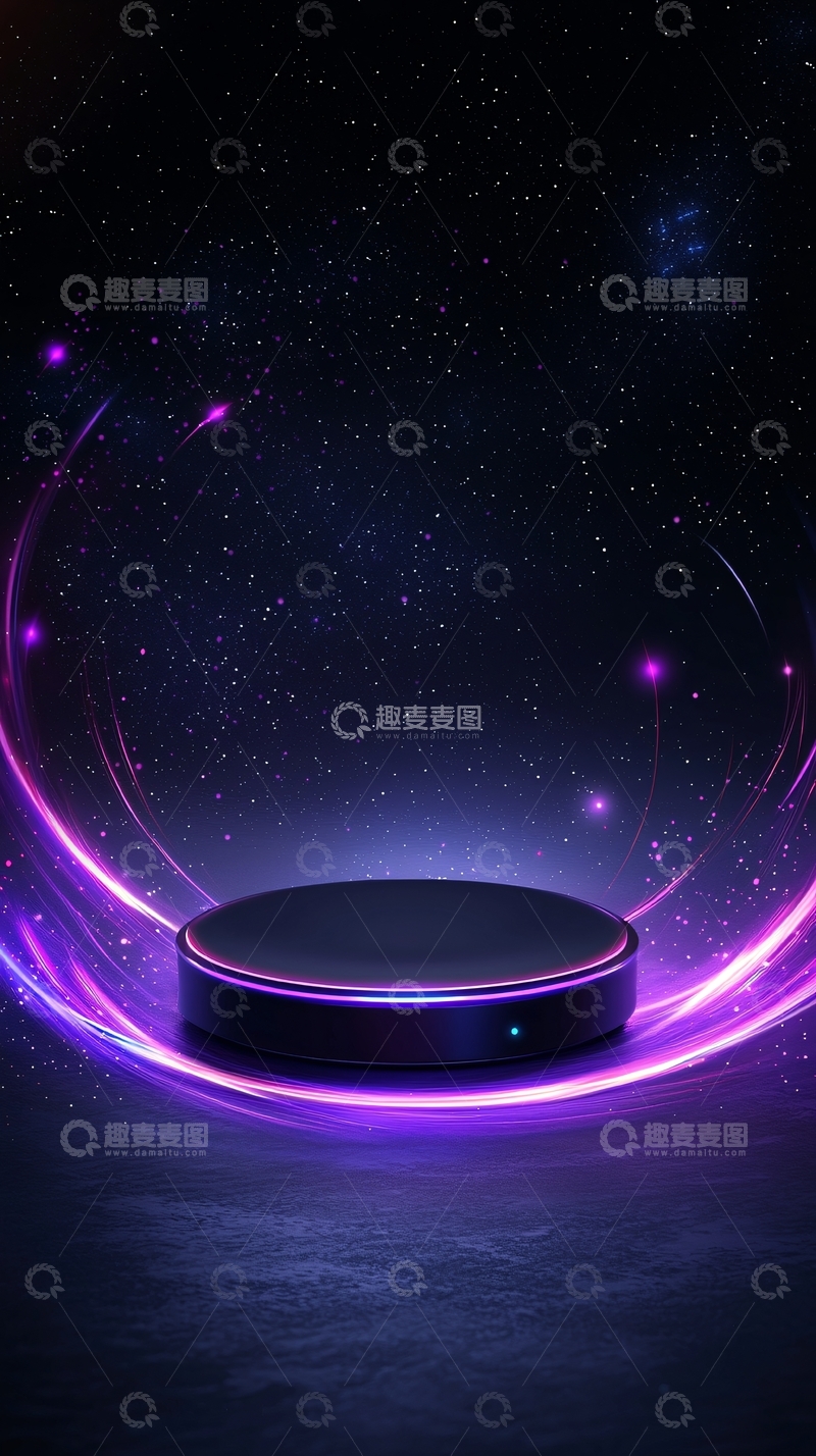 高清大图下载【趣麦麦图】星空舞台背景素材