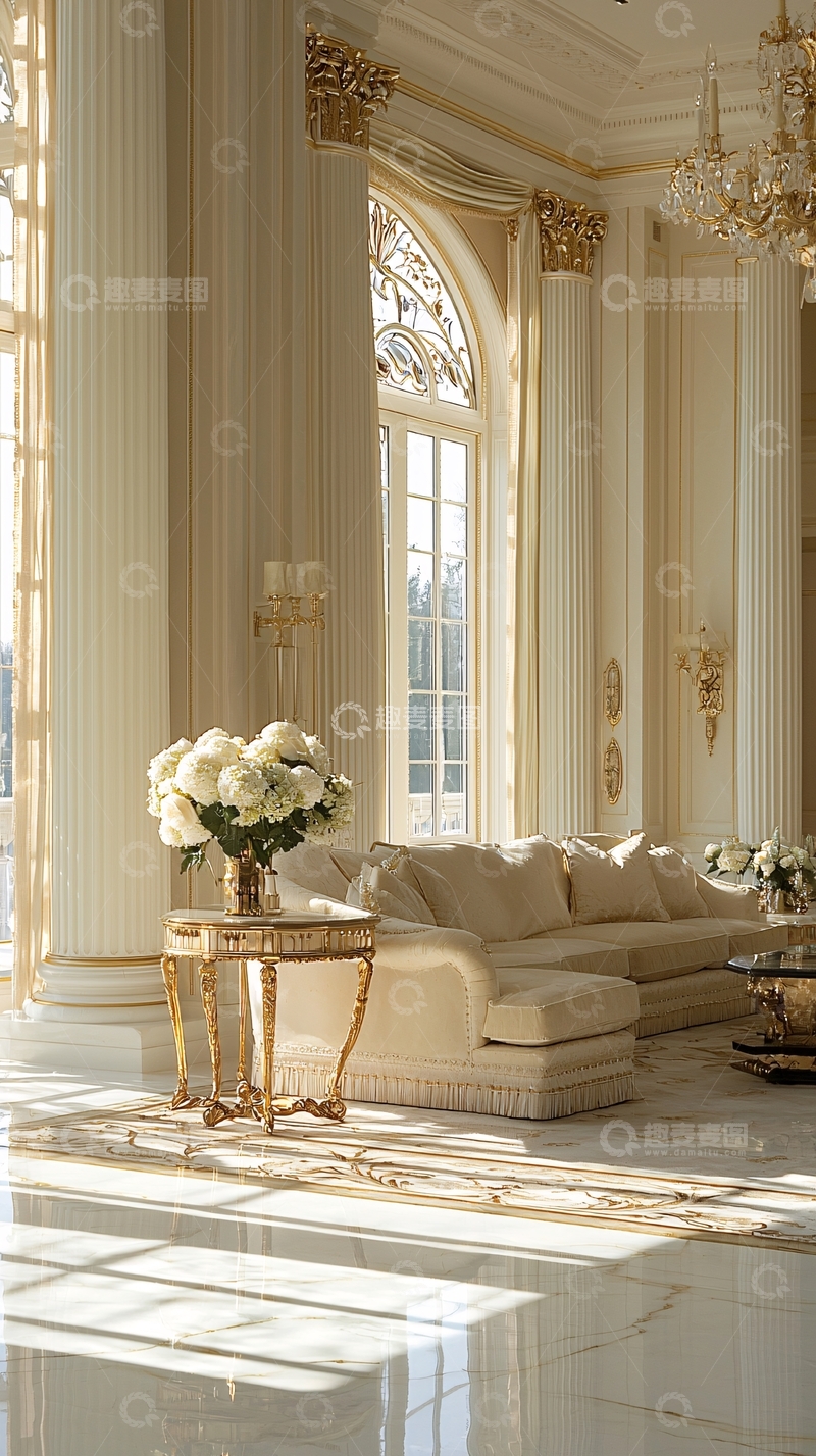高清大图下载【趣麦麦图】豪华欧式客厅装饰设计