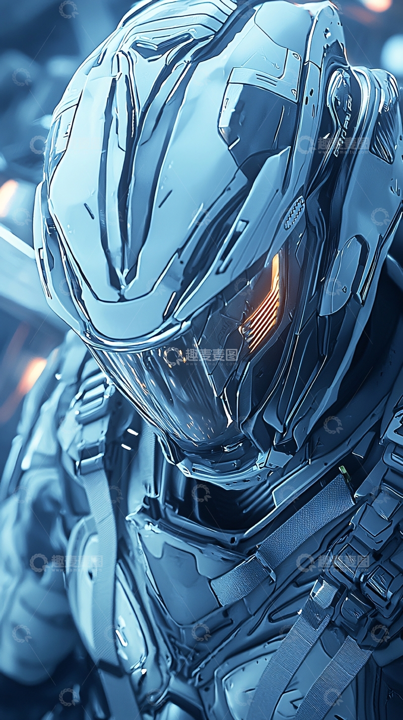 高清大图下载【趣麦麦图】未来战士头盔细节图