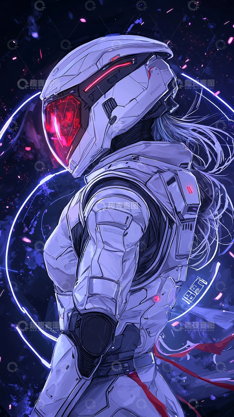 高清大图下载【趣麦麦图】未来宇航员科幻插画