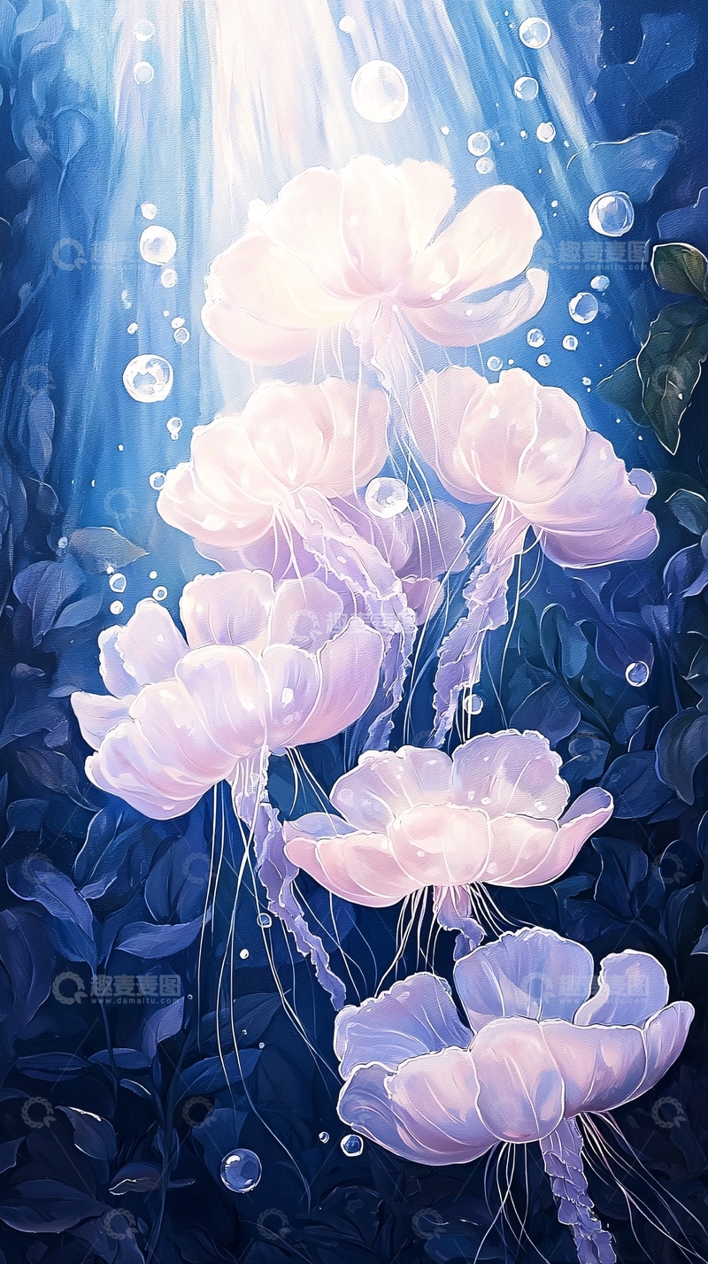 高清大图下载【趣麦麦图】梦幻海底花海